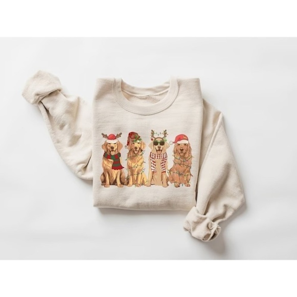 Golden Retriever Christmas Sweatshirt Dog Christmas Sweatshirt